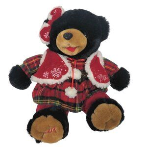 Dan Dee Snowflake Teddy Bear Female Christmas Plush Stuffed Animal 2007 13"
